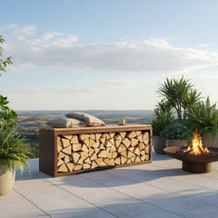 Kaminholzregale WOODPECKER PRO Corten