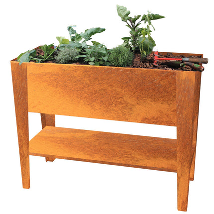 Design Hochbeet "Palatino" mittel, tiefe Pflanzwanne | Corten