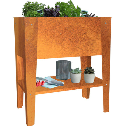 Design Hochbeet "Palatino" klein, tiefe Pflanzwanne | Corten
