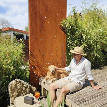 SPACE VERTICAL mit Motiv | Breite 87 cm | Corten