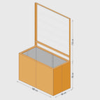 100x50/70 cm mit Rankhilfe