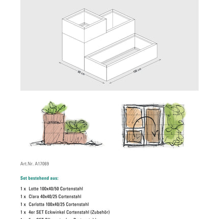 Gartenobjekt | Kräutertreppe LIMAX Zero anthrazit