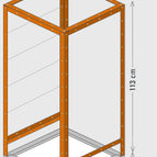 Cage à treillis Climb & Cover 50x50/113 cm