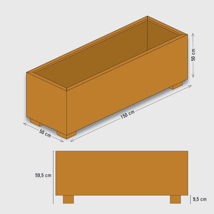 LOTTE STEPS 150x50 | Corten