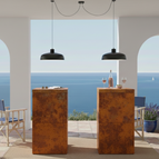 7016 anthracite / 9006 white aluminum / 50x50/106 cm