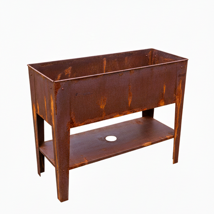 Design table planter "Palatino" large, deep planting trough | Corten 