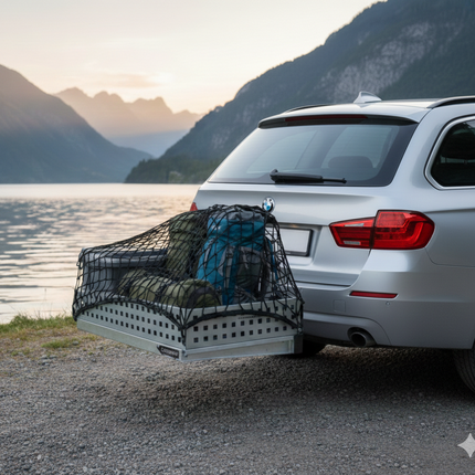 CARGOBOAR Premium Maxi Rear Carrier | 90 x 60 x 25 cm | with single-lever quick-release fastener