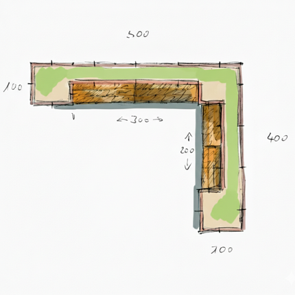 Garden feature | Urbank FAMILY seating area