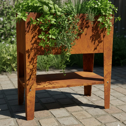 Jardinière de table design « Palatino », petite jardinière profonde | Corten 