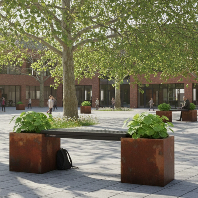 Gartenobjekt | VIEW Bank 100 Corten