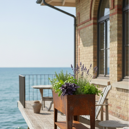 Jardinière de table design « Palatino », petite jardinière profonde | Corten 