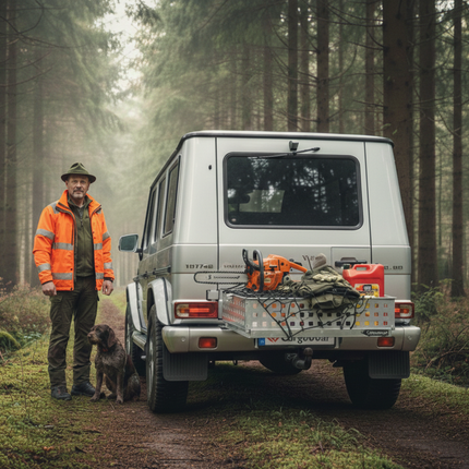 CARGOBOAR Premium Maxi Rear Carrier | 90 x 60 x 25 cm | with single-lever quick-release fastener