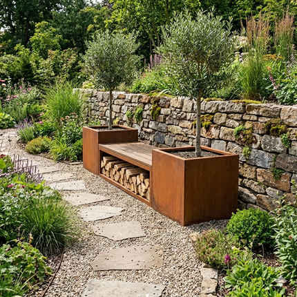 Gartenobjekt | VIEW URBAN Bank 300 Corten