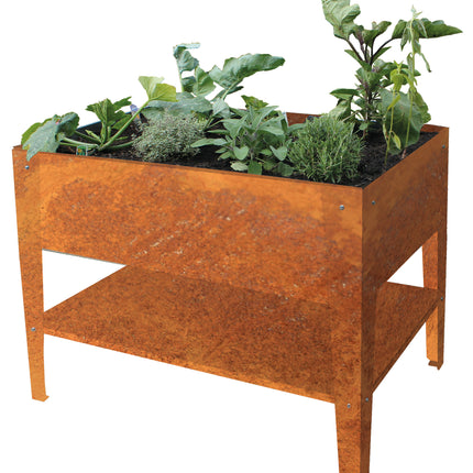 Design table planter "Palatino" large, deep planting trough | Corten 