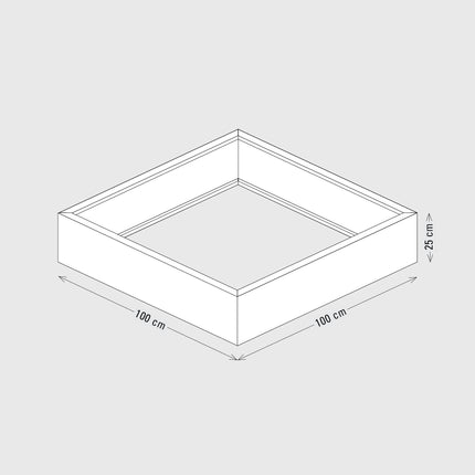 CARLOTTA Pflanzrahmen / Rahmenbeet quadratisch | Corten