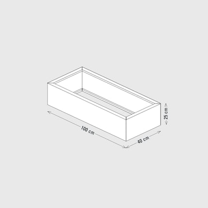 CARLOTTA rectangular planting frame / raised bed | Corten 