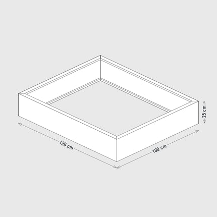 CARLOTTA rectangular planting frame / raised bed | Corten 