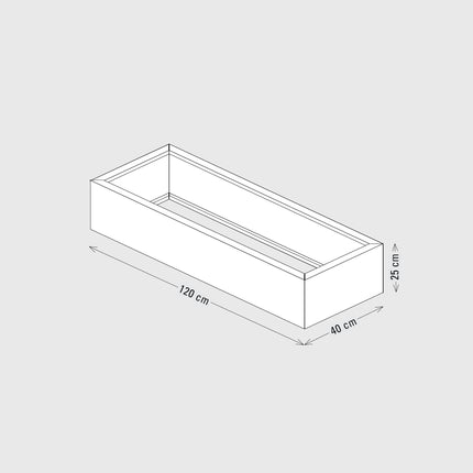 CARLOTTA rectangular planting frame / raised bed | Corten 