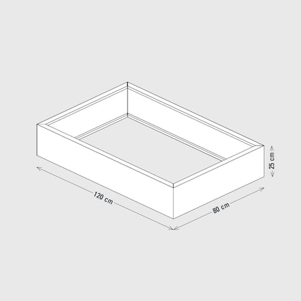 CARLOTTA rectangular planting frame / raised bed | Corten 