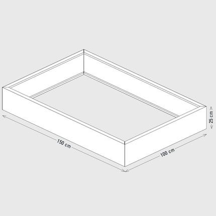 CARLOTTA rectangular planting frame / raised bed | Corten 