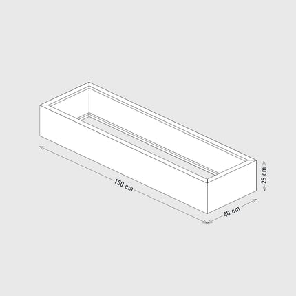 CARLOTTA rectangular planting frame / raised bed | Corten 