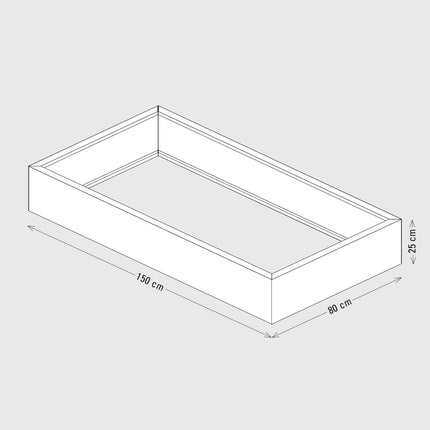 CARLOTTA rectangular planting frame / raised bed | Corten 