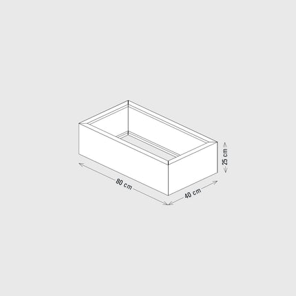 CARLOTTA rectangular planting frame / raised bed | Corten 