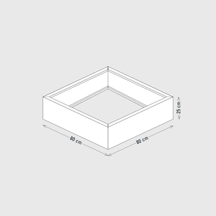 CARLOTTA Pflanzrahmen / Rahmenbeet quadratisch | Corten