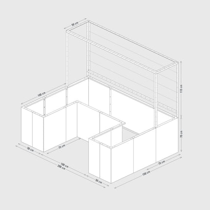Gartenobjekt | ATRIUM U-Form 200x150