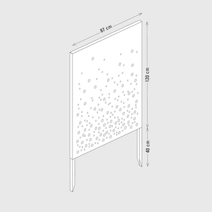 SPACE VERTICAL avec motif | Largeur 87 cm | Corten 