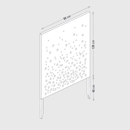 SPACE VERTICAL avec motif | Largeur 87 cm | Corten 