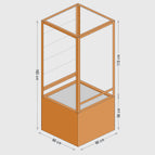 Climb & Cover Pflanzkübel 60x60 mit Rankkäfig