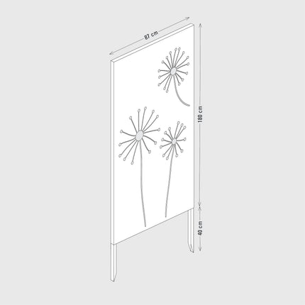 SPACE VERTICAL mit Motiv | Breite 87 cm | Corten