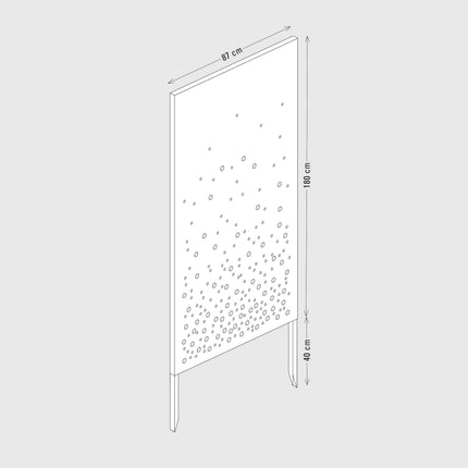 SPACE VERTICAL mit Motiv | Breite 87 cm | Corten