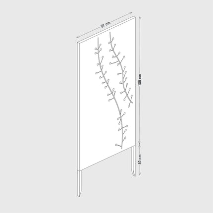 SPACE VERTICAL mit Motiv | Breite 87 cm | Corten