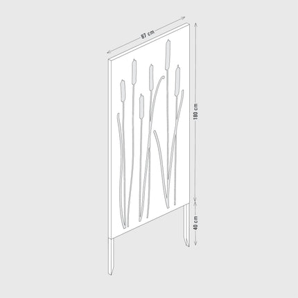 SPACE VERTICAL mit Motiv | Breite 87 cm | Corten