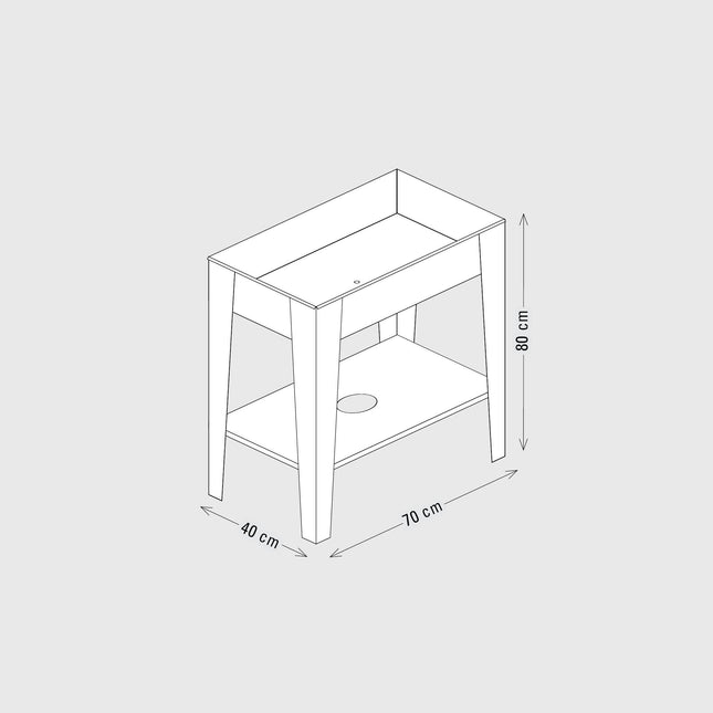 Design Tischbeet "Palatino" klein | anthrazit