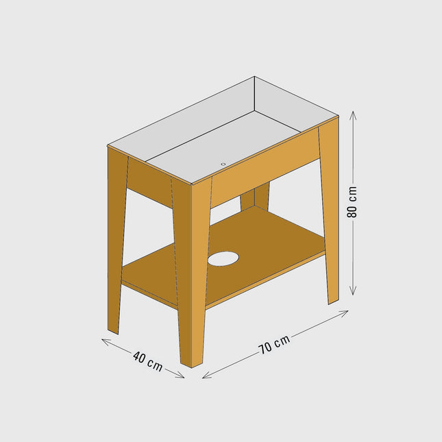 Jardinière de table design « Palatino » petite | Corten 