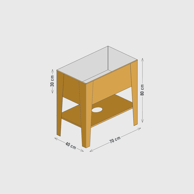 Jardinière de table design « Palatino », petite jardinière profonde | Corten 