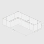 300x200/70 cm L-Form